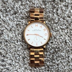 Marc Jacobs Rose Gold Watch with White Dial